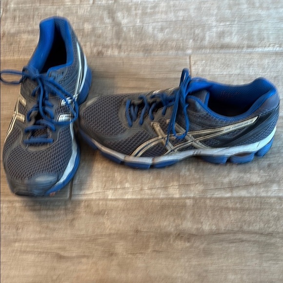 Asics Gel Cumulus 14 Trainers Running Shoes Silver Blue Mens Size 12.5 T246N - Picture 3 of 4